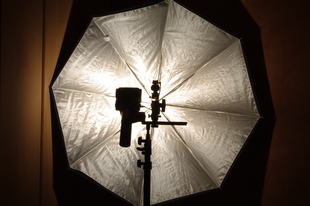 4205 with 28mm diffuser in reflecting umbrella