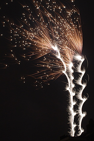 Vuurwerk boven Gouda