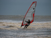 Windsurfer in actie